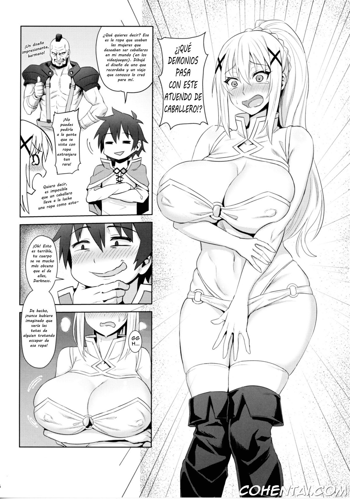 Kono Daraku Shita Onna Kishi ni Syukufuku o! (Kono Subarashii Sekai ni Syukufuku o!) xxx comics manga porno doujin hentai español sexo 