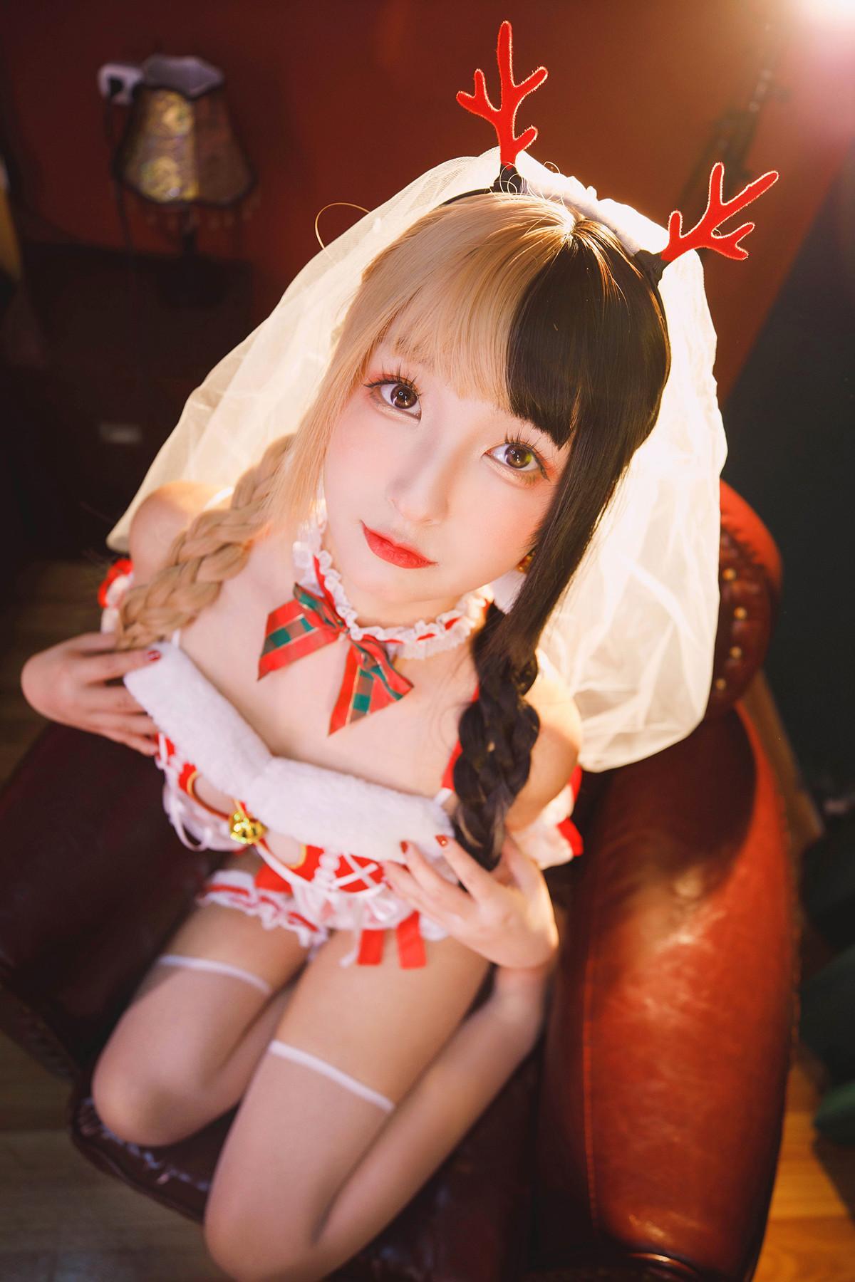 Cosplay 神楽坂真冬 绝对企画-圣诞小鹿《鹿の恩返し》 Set.01(11)