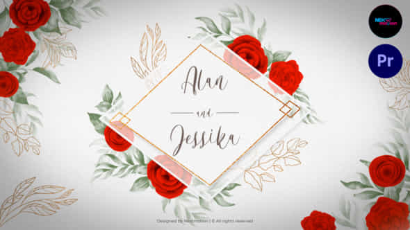 Watercolor Wedding Invitation Slideshow Mogrt - VideoHive 49226300