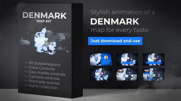 DenmarkMap - Kingdom of Denmark - VideoHive 24269413