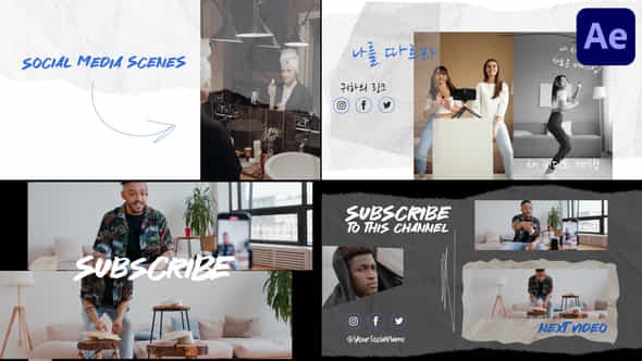 Torn Social Media - VideoHive 48395865