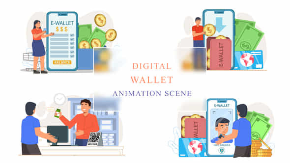 Digital Wallet Animation - VideoHive 43066910