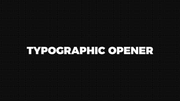 Typographic Opener Stomp - VideoHive 19497023
