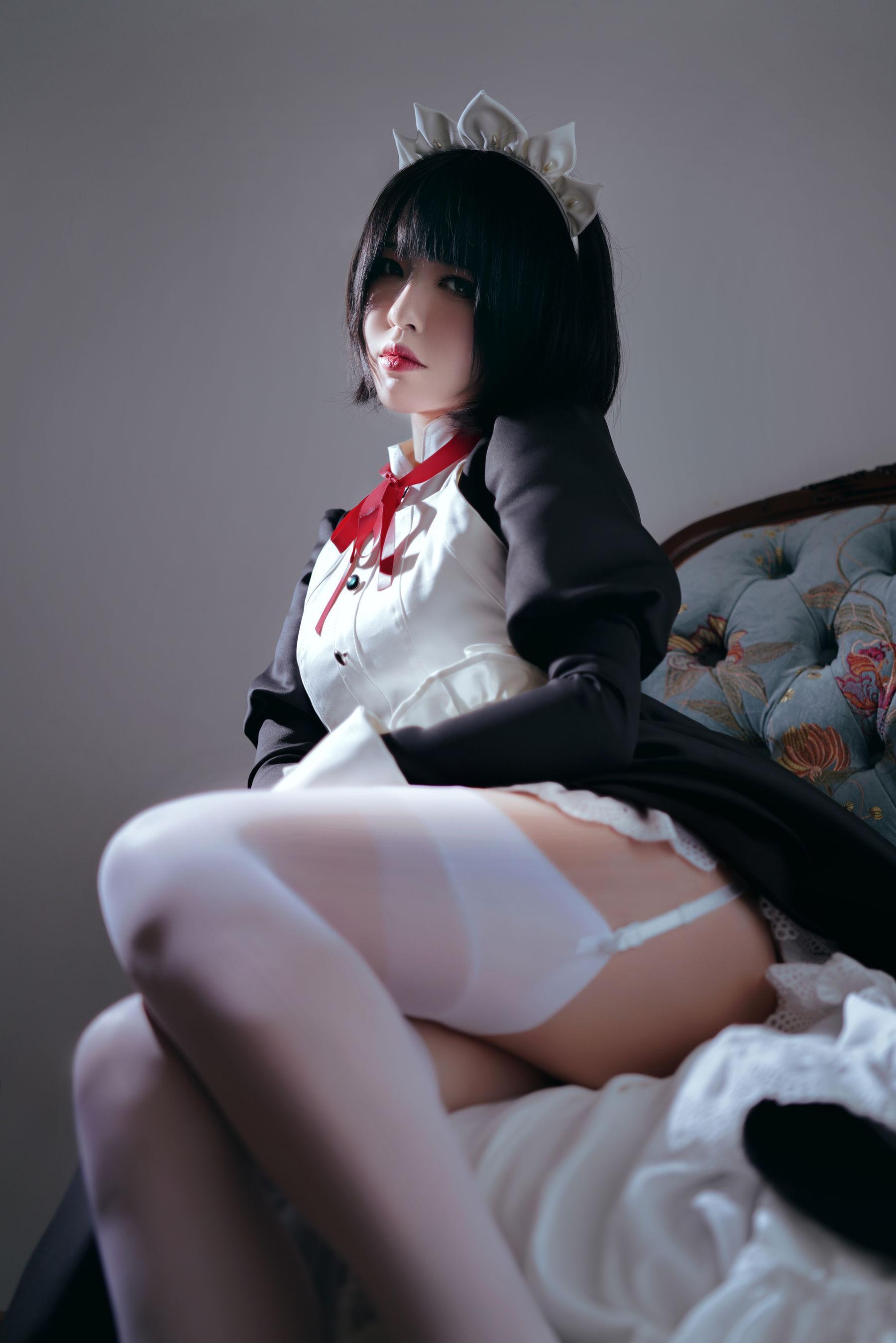 [美女Coser] 半半子 《 嫌パン メイド》 写真集(17)