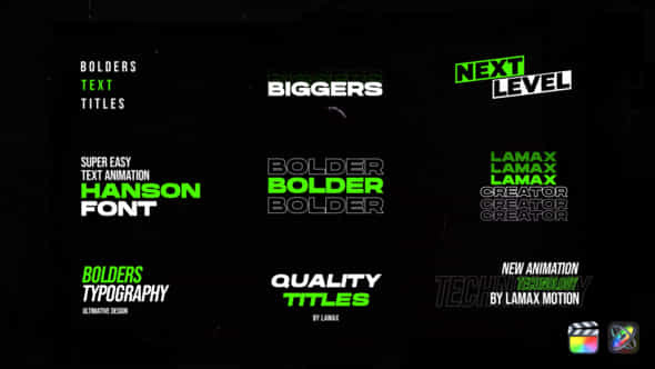 Bold Text Titles Fcp - VideoHive 40451079