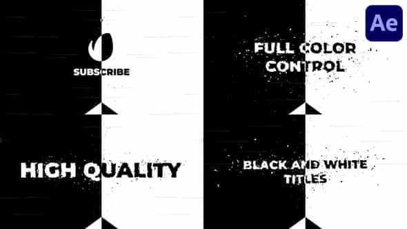 Black And White Titles After Effects - VideoHive 52493091