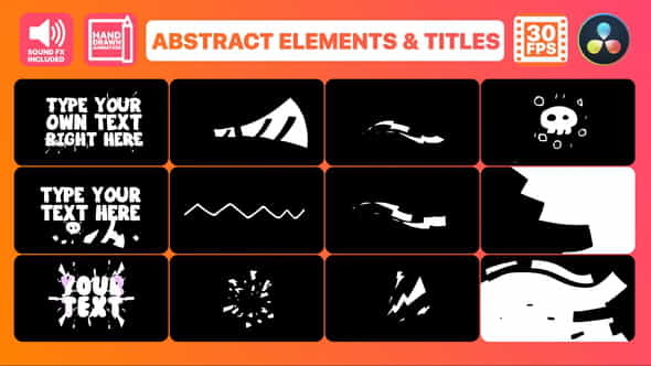 Abstract Elements And Titles | - VideoHive 34463574