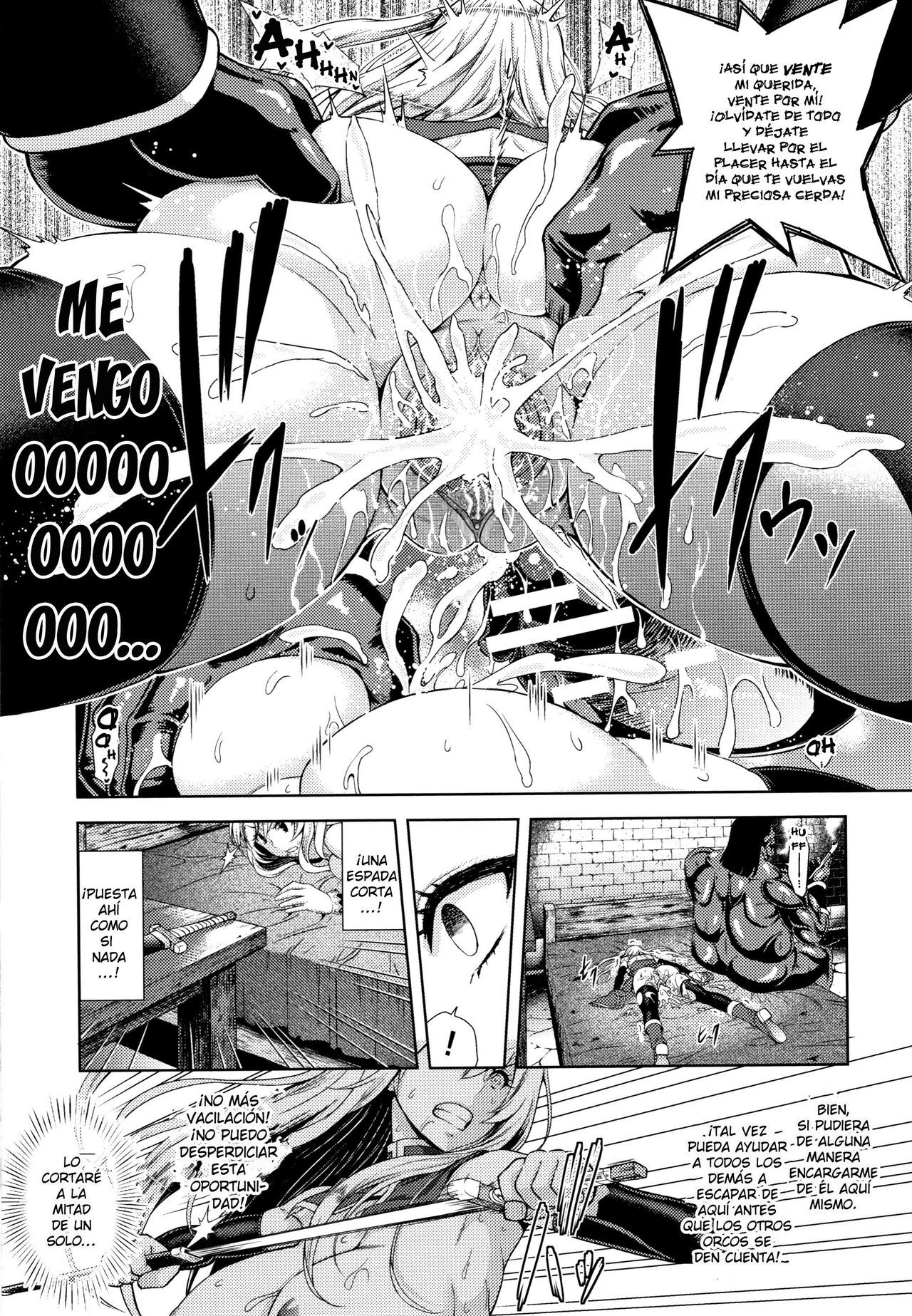 [Yamada Gogogo] Erona -Orc no Inmon ni Okasareta Onna Kishi no Matsuro-  Erona -La Caída de una Hermosa Guerrera Maldecida con la Lasciva Marca de un Orco + Epílogo [Spanish] {meiwow + k