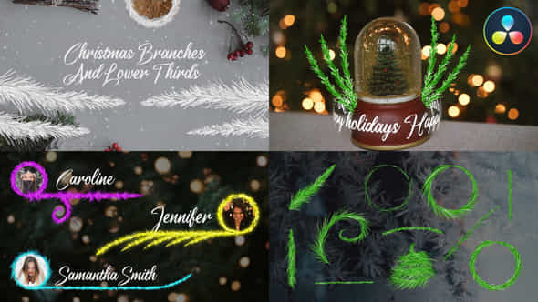 Christmas Branches And - VideoHive 42291548