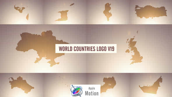 World Countries Logo Titles V19 Apple Motion - VideoHive 43860113