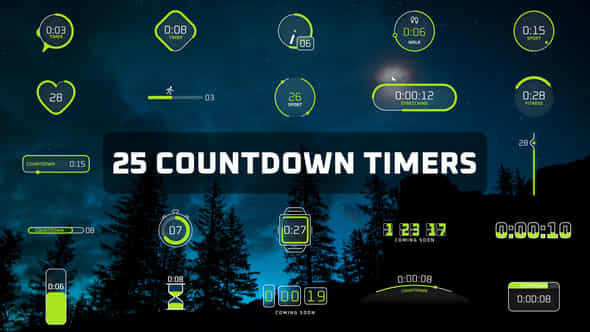 Countdown Timers With Progress Bar - VideoHive 53102495