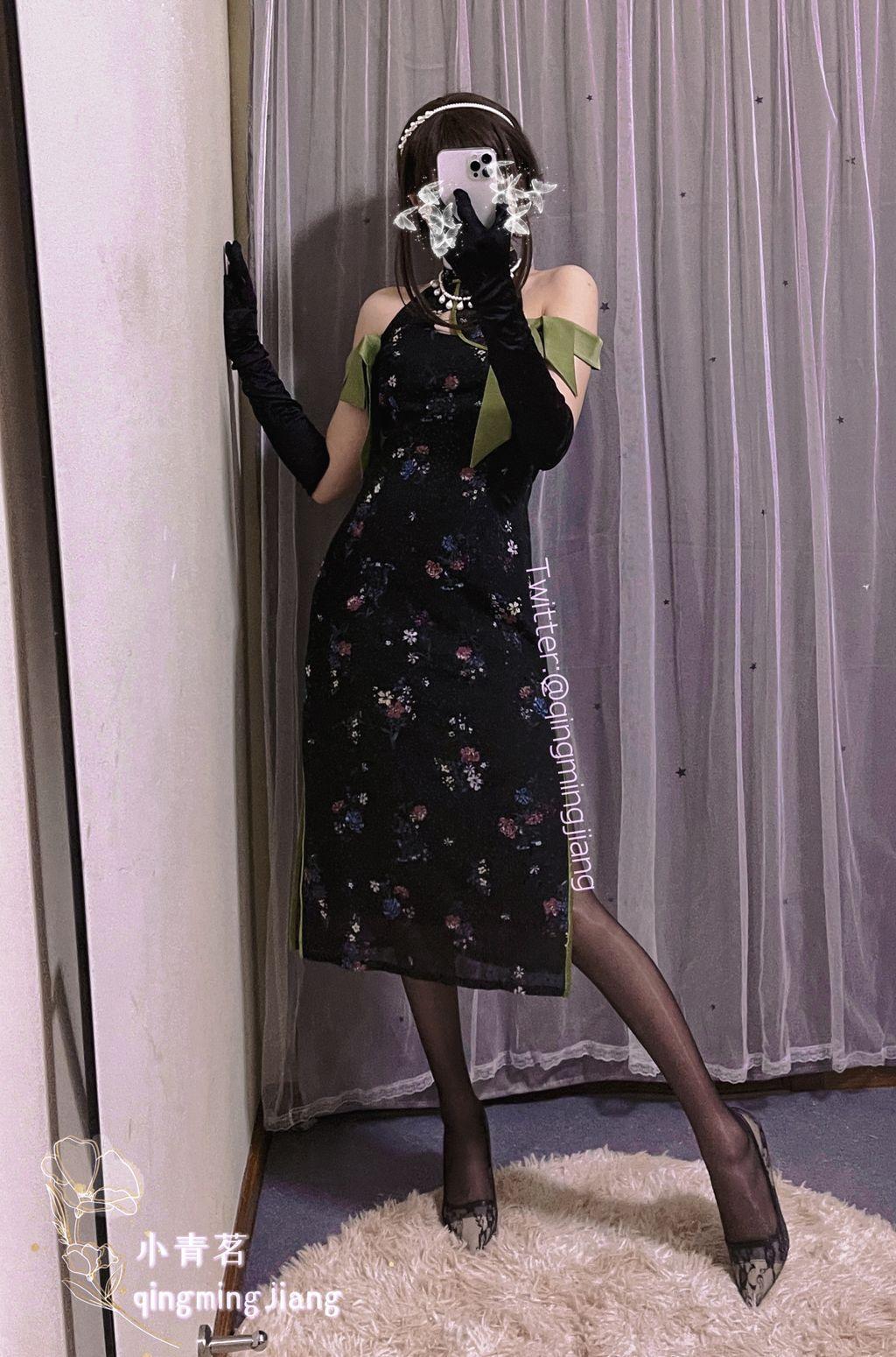Coser@小青茗: 黑丝旗袍 (47 photos)(18)