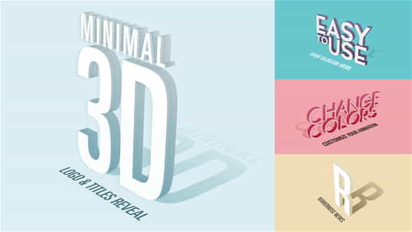 Minimal 3D - Logo - VideoHive 19596046