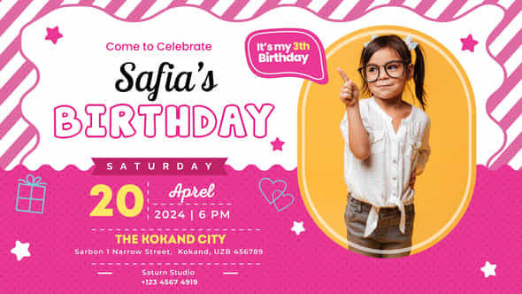 Birthday Invitation - VideoHive 50905495