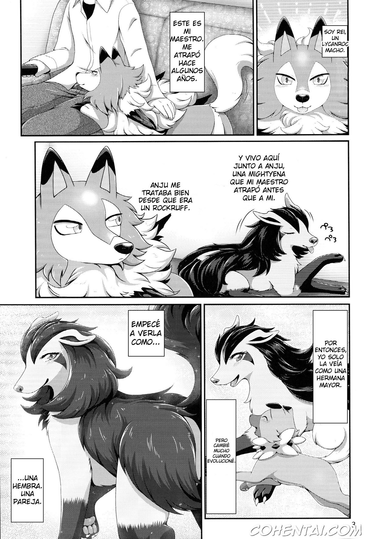 One-sided Love? (Pokémon) xxx comics manga porno doujin hentai español sexo Lycanroc Lycanroc Midday Form Mightyena Pokémon