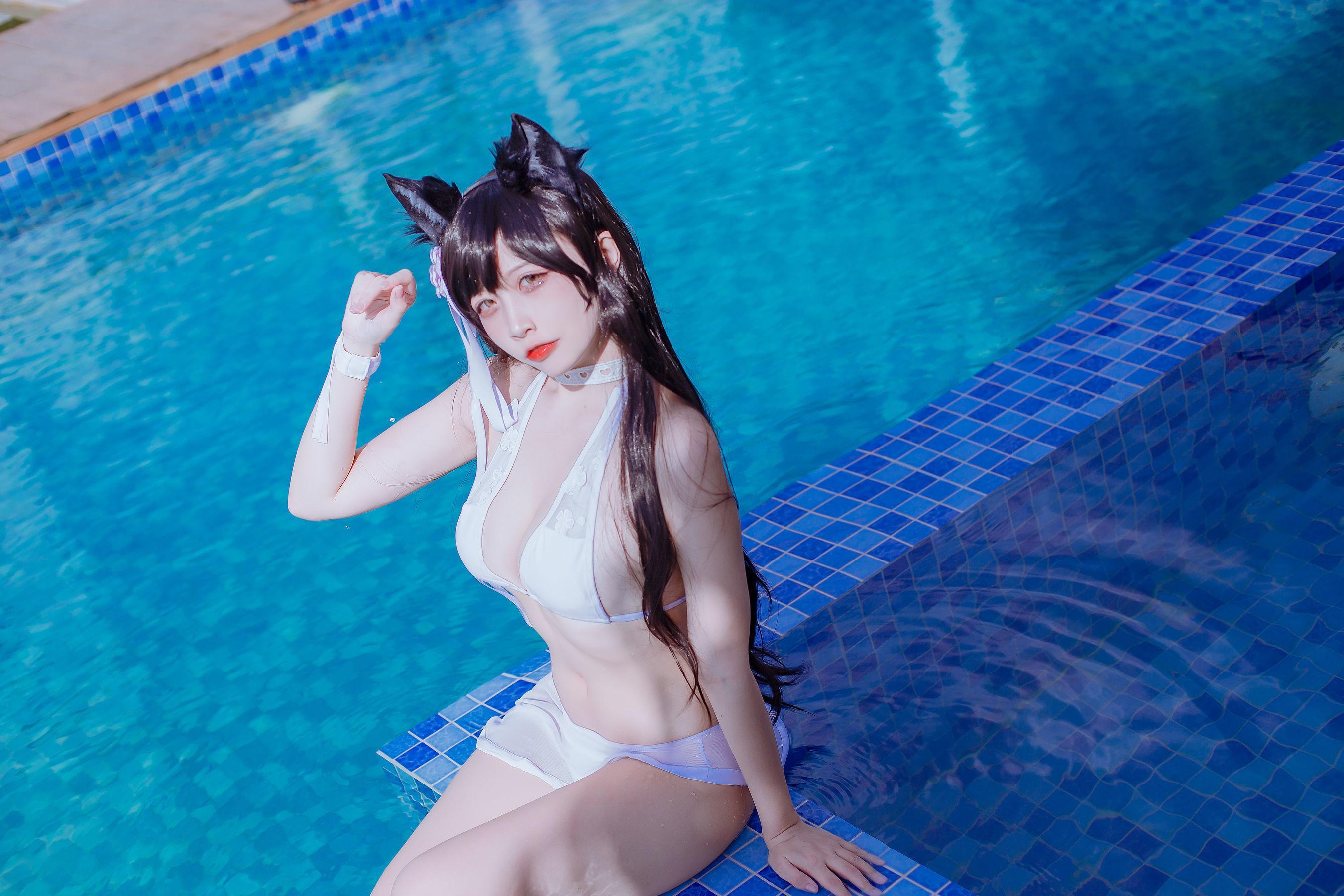 [网红COSER] 二佐Nisa – 犬之眷之碧蓝爱宕 泳装 写真集(18)