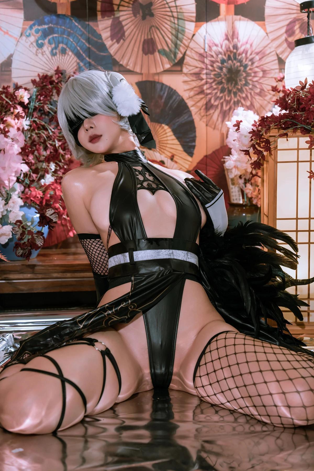 Cosplay 云溪溪Yunx1x1 & 奶桃 – 2B本 YoRHa No.2 Type B 下 Set.01(40)