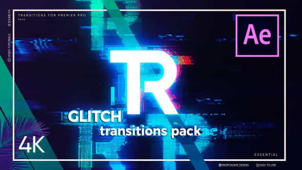 Glitch Transitions - VideoHive 25955621