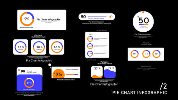 Pie Chart Infographics - VideoHive 38008255