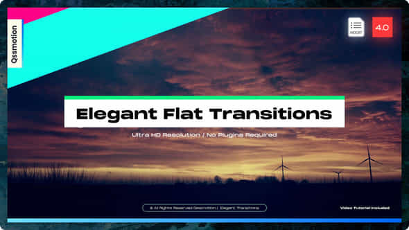 Elegant Flat Transitions - VideoHive 35303175