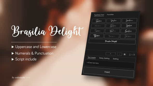 Animated Typeface Brasilia Delight - VideoHive 58361955