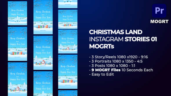 Christmas Land Instagram Stories 01 Mogrt - VideoHive 49523818