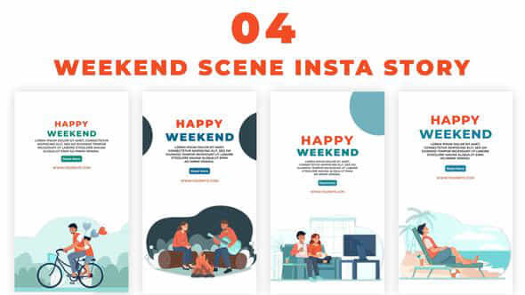 Happy Weekend Scene - VideoHive 38986394