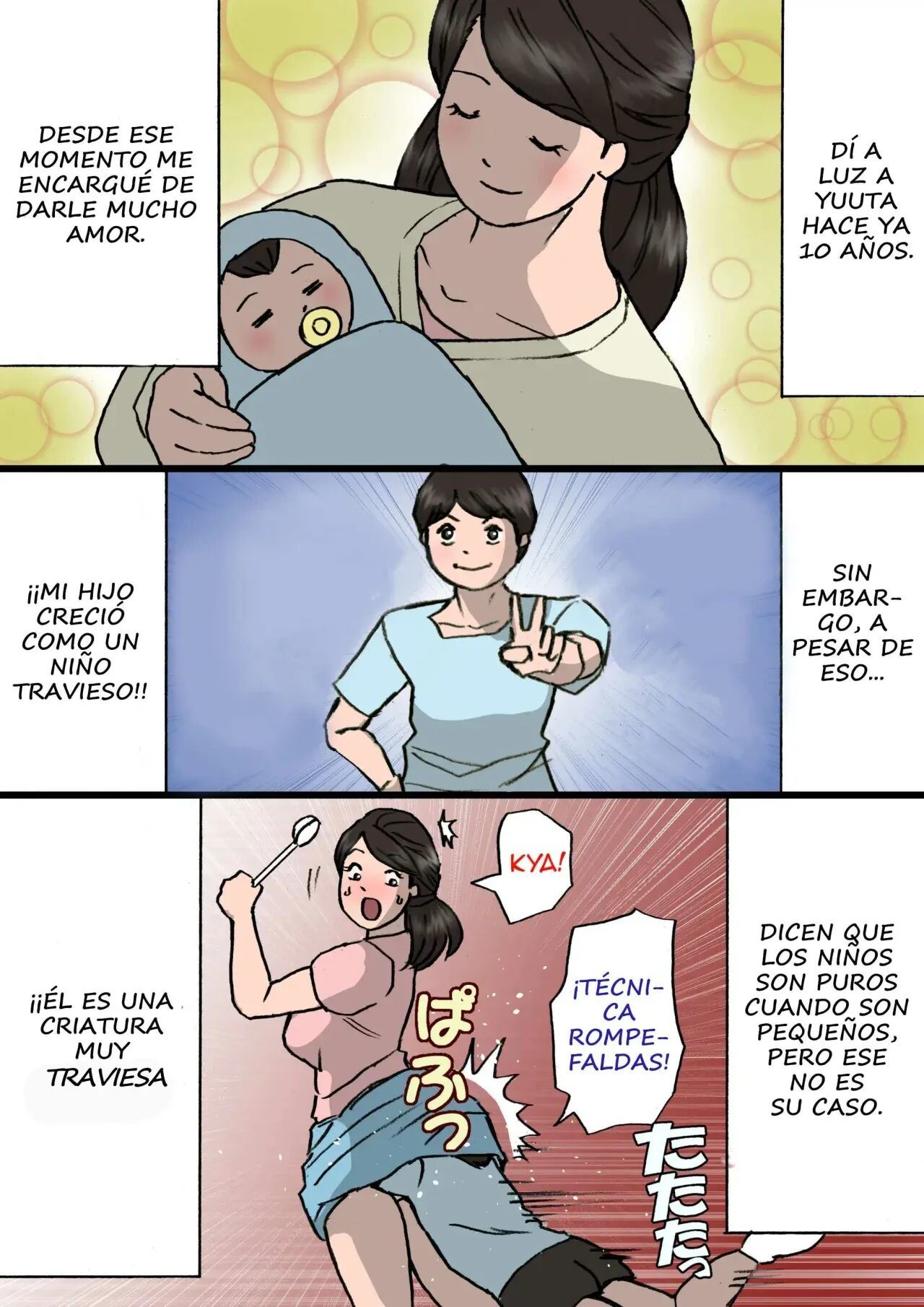 [Shiki Hanana] Okaa-san wa Itazura Musuko o Okorenai [Spanish] [Xavit0_0]