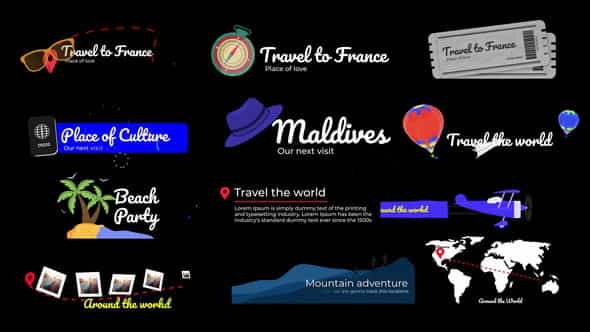 Travel Lower Thirds - VideoHive 33321585