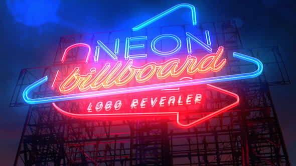 Neon Billboard Logo Revealer - VideoHive 21763750