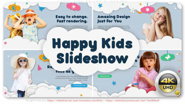 Happy Kids Bright Slideshow - VideoHive 50283835