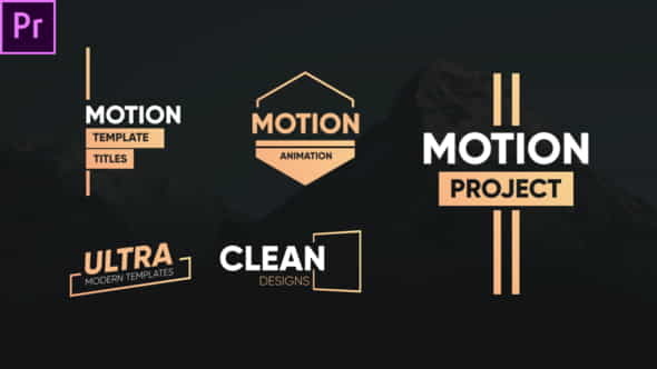 Clean Motion Titles-Premiere Pro - VideoHive 26342522