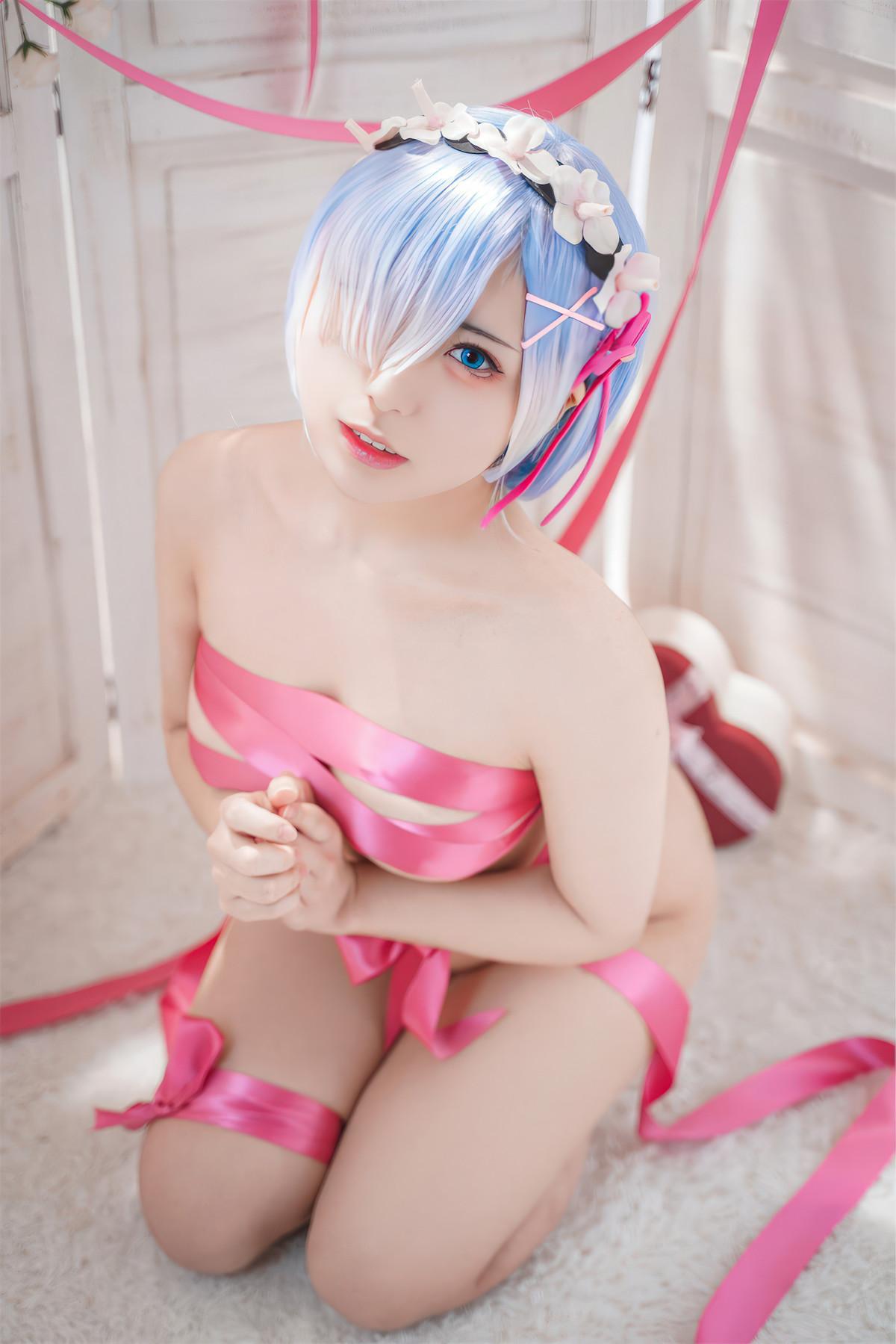 Cosplay 虎森森 蕾姆丝带 Rem Ribbon(1)