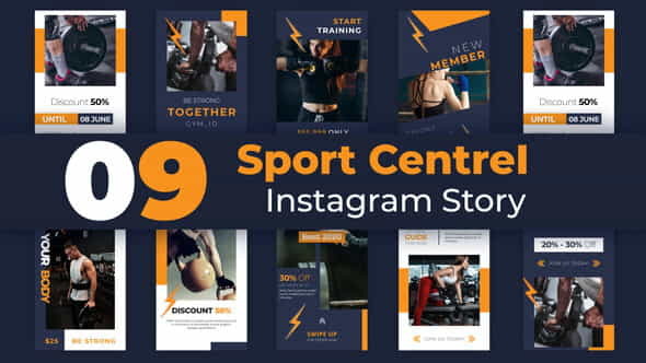 Sport Centre Instagram Story Pack - VideoHive 33221674