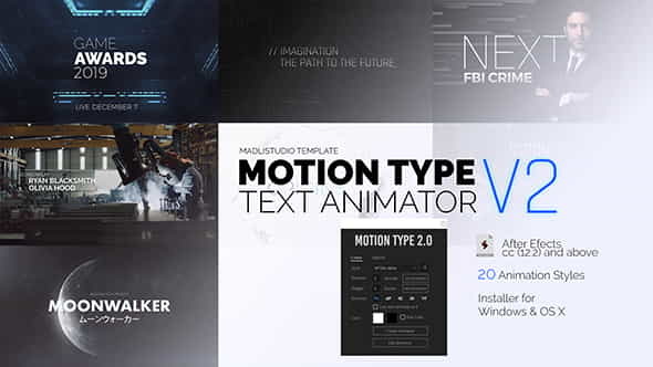 Motion Type 2 - Text Animator | After Effects Scripts - VideoHive 23144404