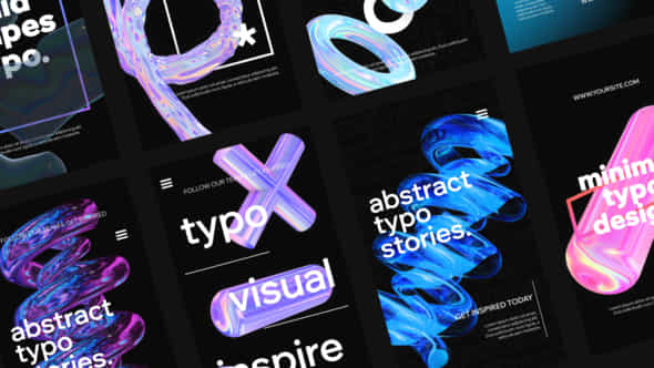 Abstract Typo Stories - VideoHive 46488865