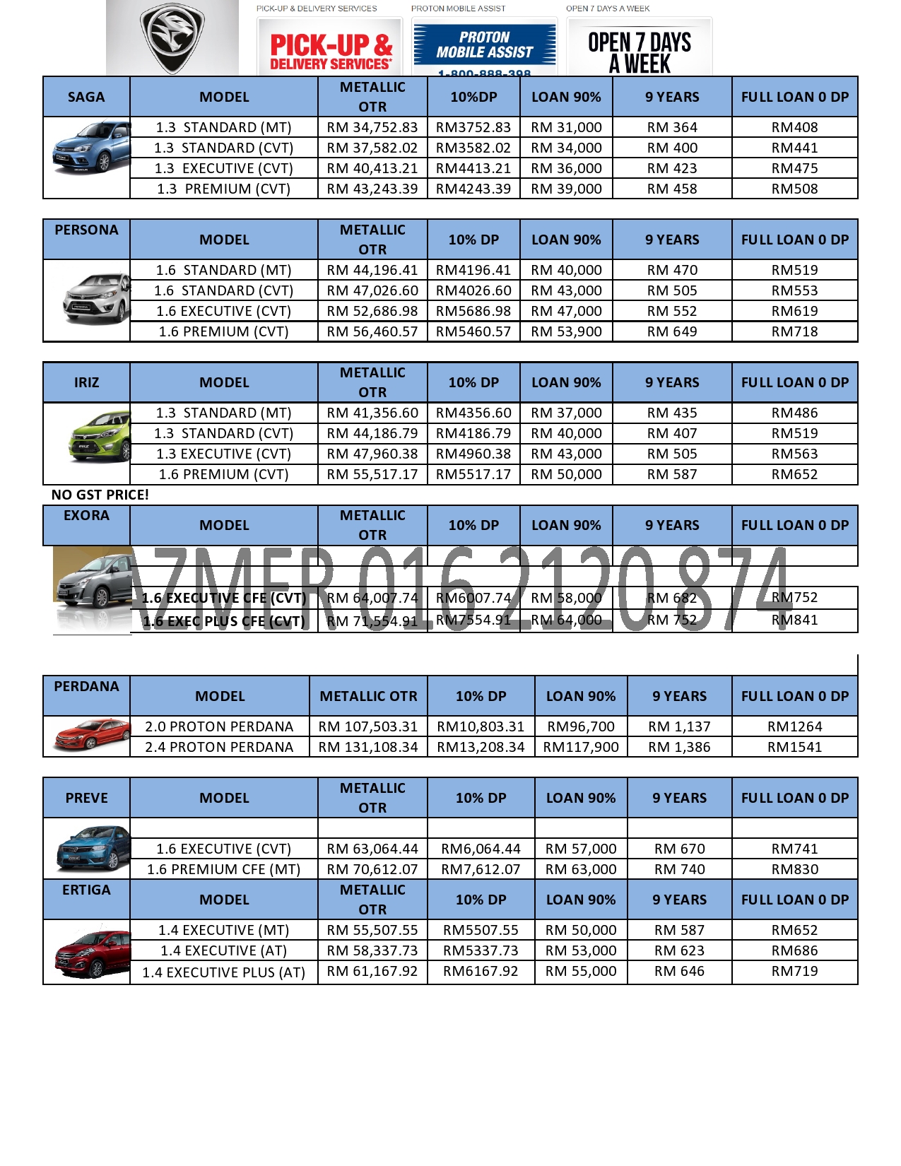 Want To Sell PROTON PERODUA OKTOBER NEW PRICE 2018 ...