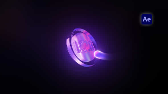 Neon Iridescent Logo - VideoHive 57843945