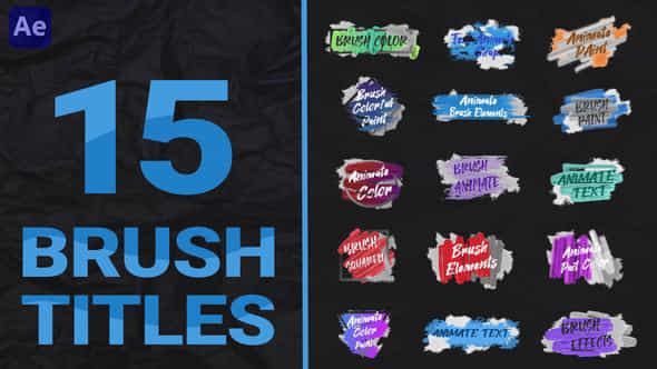 Brush Titles Pack - VideoHive 47277836