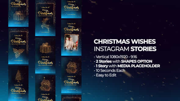 Christmas Wishes Instagram Stories - VideoHive 49639914