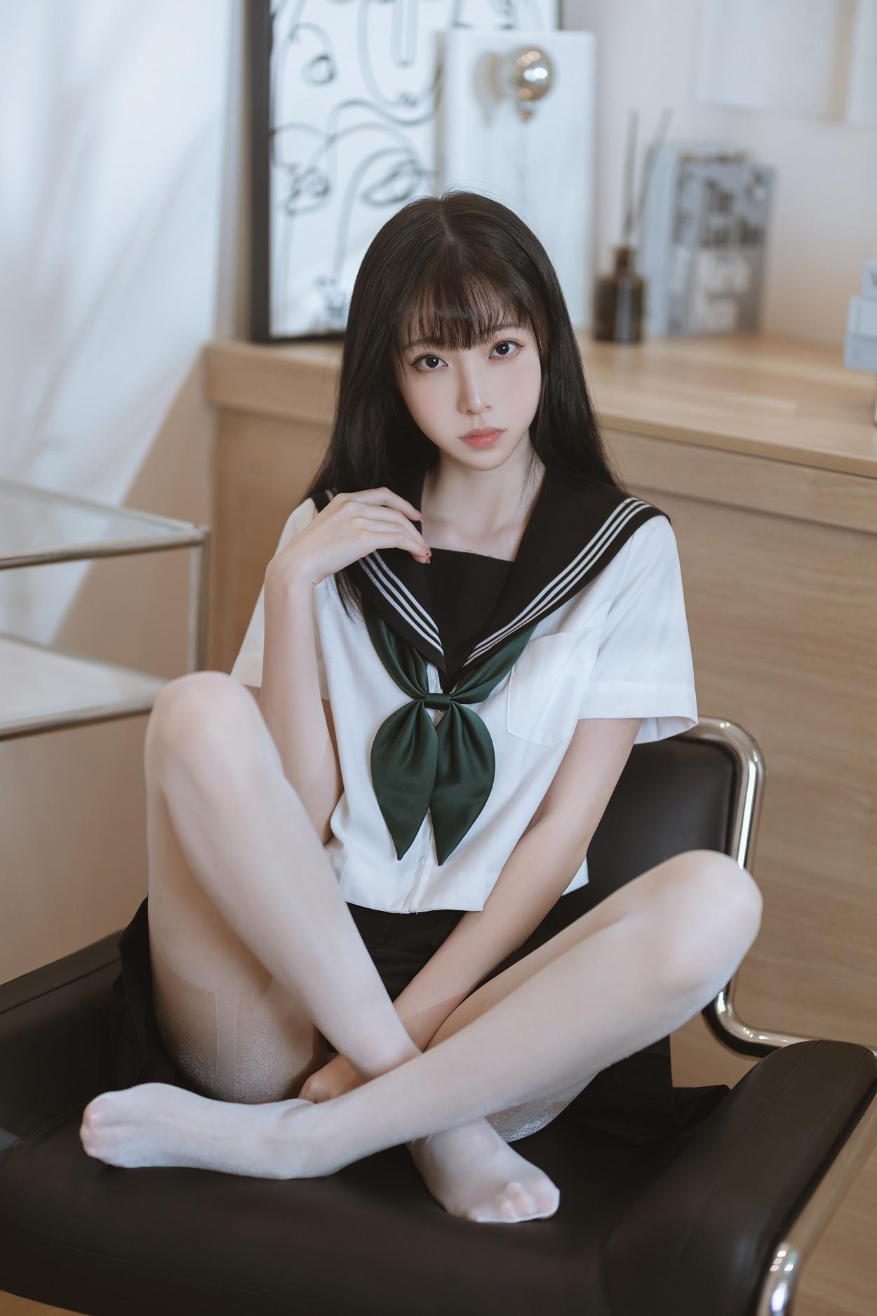 Cosplay 许岚LAN 白丝水手服(14)