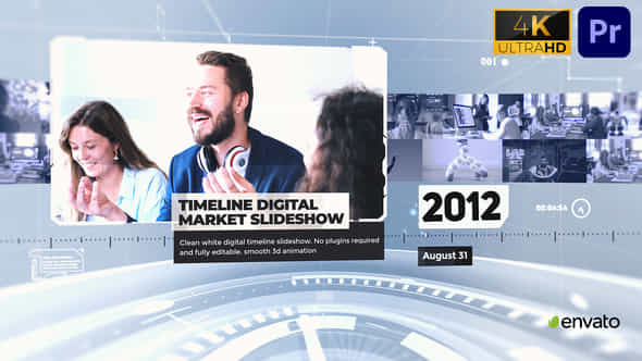 Timeline Digital Market Slideshow 4K Premiere Pro - VideoHive 48803175