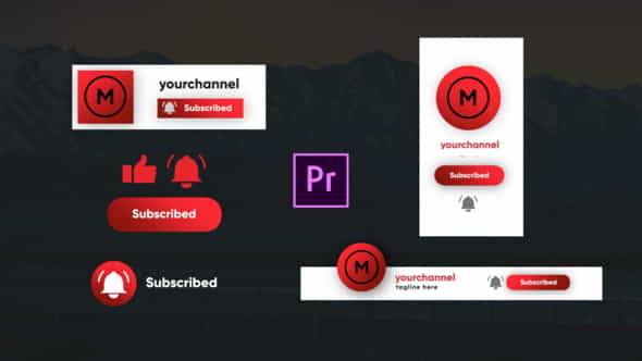 Youtube Subscribe Elements- Premiere Pro - VideoHive 26207895