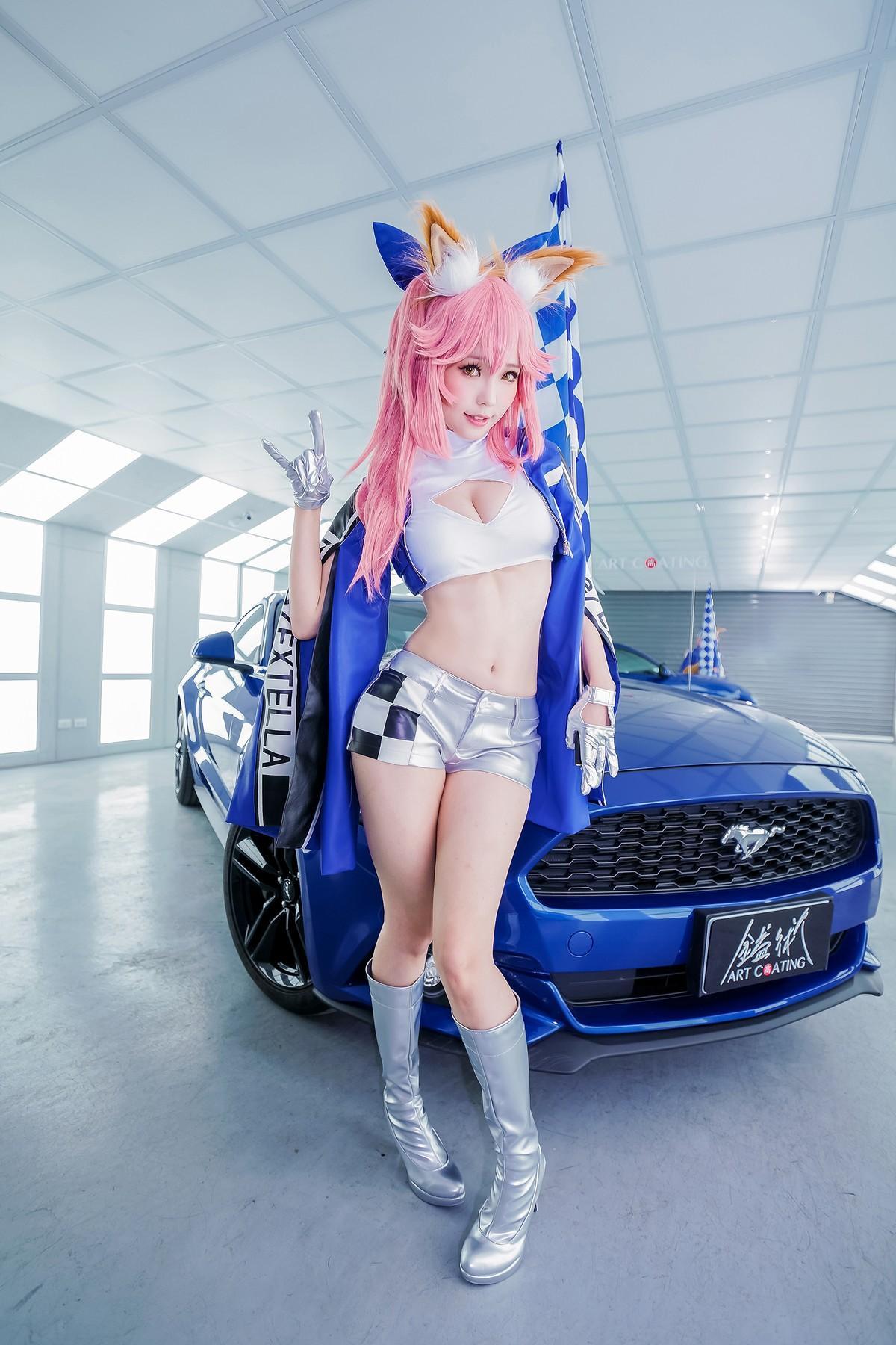 Cosplay ElyEE子 玉藻前赛车(12)