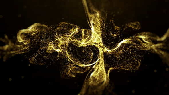 Gold Particle Logo - VideoHive 23201987