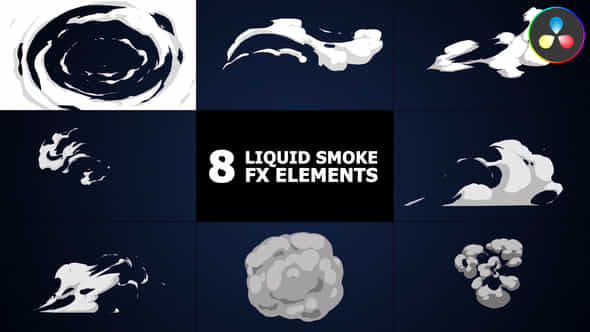 Liquid Smoke Elements Davinci Resolve - VideoHive 52087568