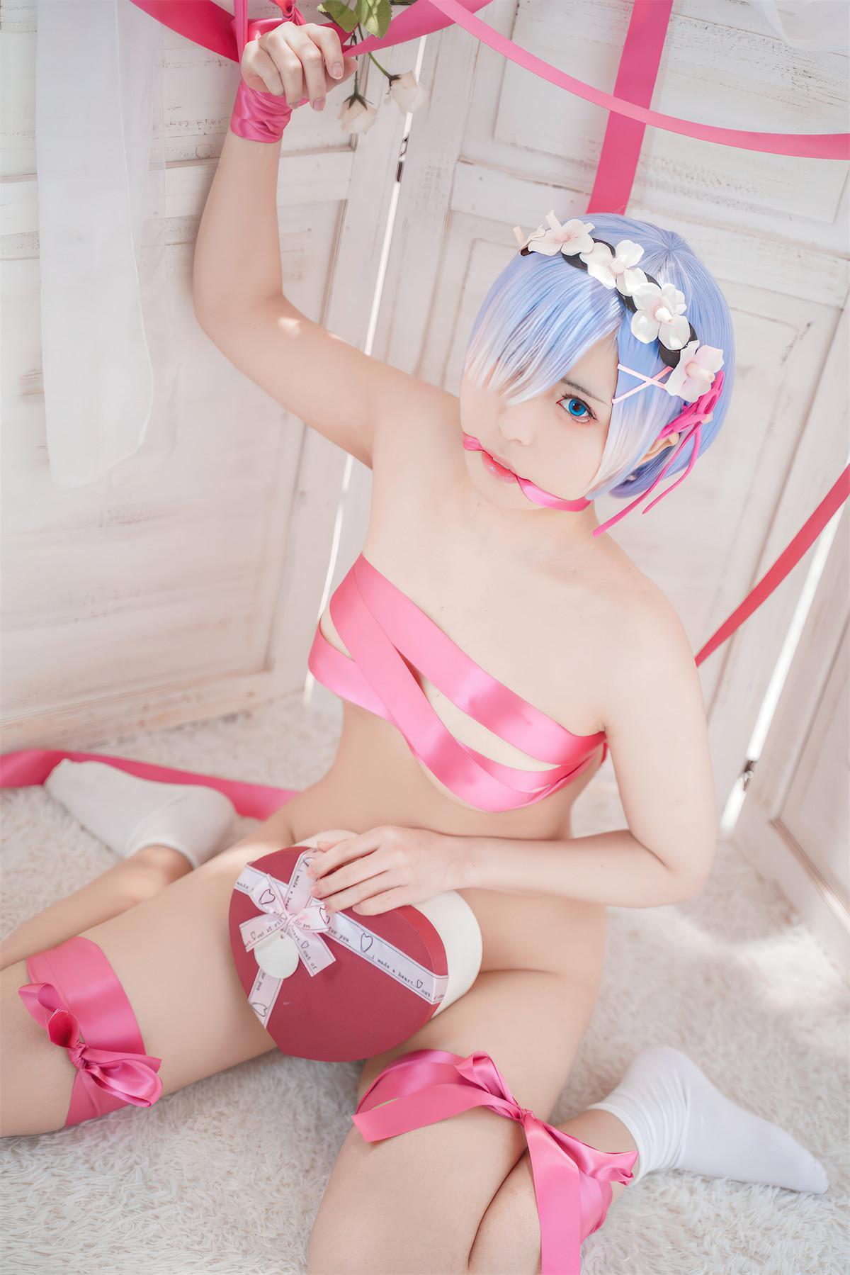 Cosplay 虎森森 蕾姆丝带 Rem Ribbon(7)