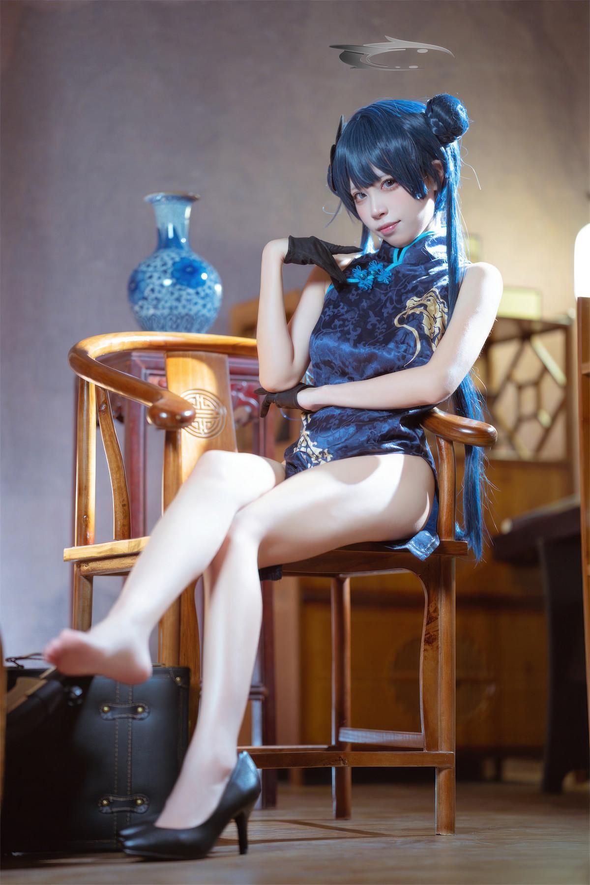 Cosplay 是三不是世w 碧蓝档案 妃咲旗袍(38)