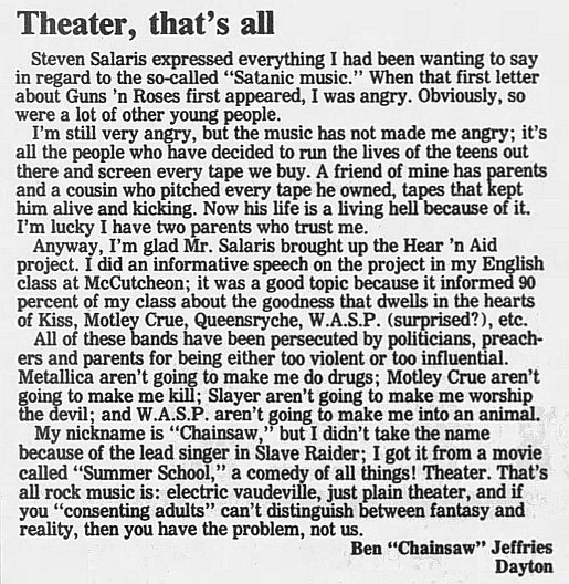 1989.02.21/04.10 - Journal and Courier (Lafayette, IN.) - Readers' letters/Debate on GN'R B4B8ZZ29_o