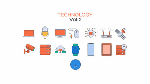 Technology Icons Vol.2 - VideoHive 40638646